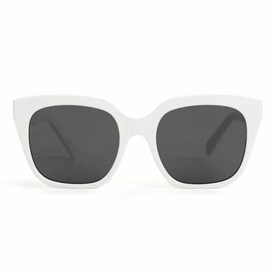 Glover White Square Sunglasses