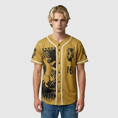 Vintage Gold Custom Baseball Jersey - Personalized Team Uniform with Custom Number