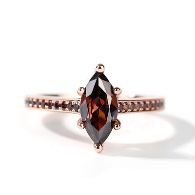 Jeulia "Leisure Time" Marquise Cut Sterling Silver Ring