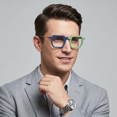 Margare Blue Square Glasses