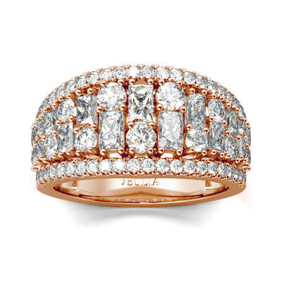 Jeulia Wide Shank Sterling Silver Women's Band