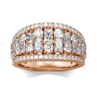 Jeulia Wide Shank Sterling Silver Women's Band