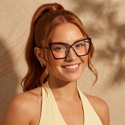 Johnny Black Cat Eye Glasses