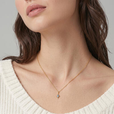 "Étoile Unique" Collier Ovale