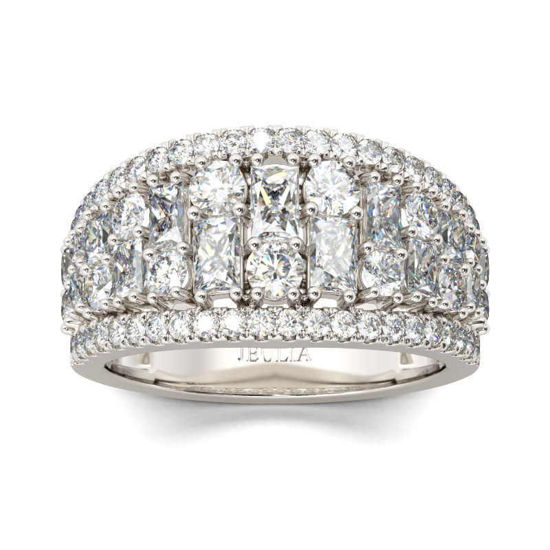 Jeulia Bague de Femme Shank Large en Argent Sterling