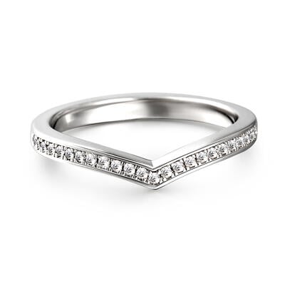 Jeulia "Everlasting Us" Sterling Silver Women's Band