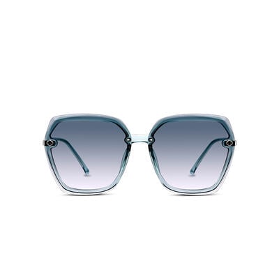 Jeulia "Floral Aroma" Hexagon Green Gradient Women's Sunglasses