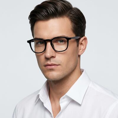 Edmund Black Square Glasses