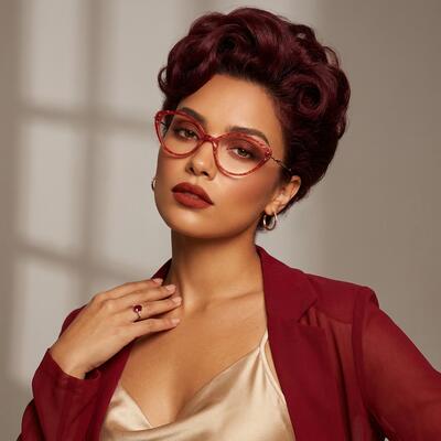 Wanda Red Cat Eye Glasses