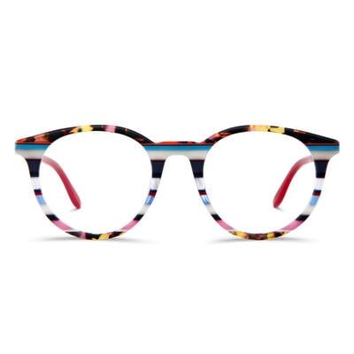 Jolie Mehrfarbige Runde Brille