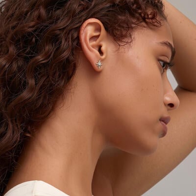"Celestial Treasure" Round Cut Stud Earrings