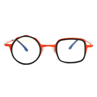 Bernal Black Square Round Glasses