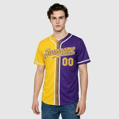Custom Purple Gradient Baseball Jersey – Personalized Name, Number, Logo & Bulk Orders