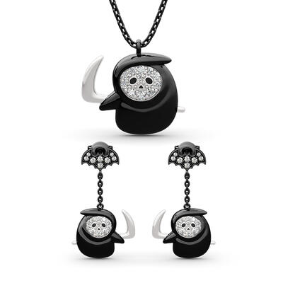 Jeulia "Soul Harvester" Sterling Silver Jewelry Set