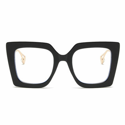 Leah Black Square Glasses