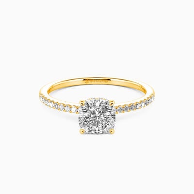 "You Make My Day" 0.8ct Cushion Cut Halo Engagement Ring