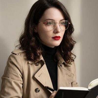 Lawson Gold Round Glasses