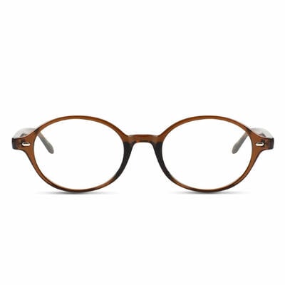 Winifred Brown Oval Glasses
