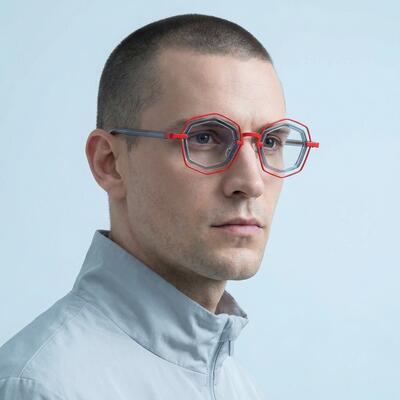Rone Gray Geometric Glasses