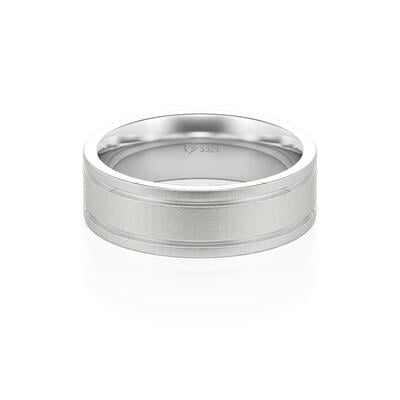Jeulia Classic Sterling Silver Men's Band