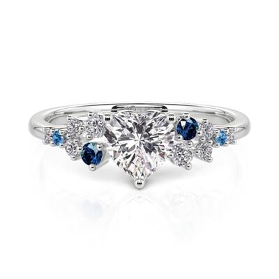 Jeulia Olivetta Heart Promise Ring Sterling Silver