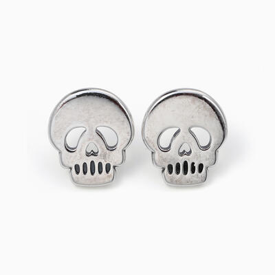 Jeulia "Mystical Skull" Sterling Silver Earrings