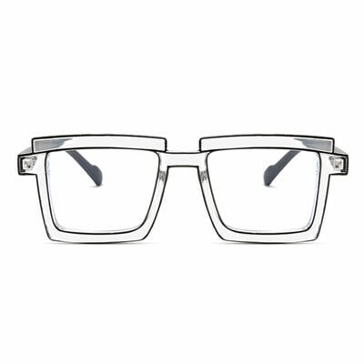 Flossie Transparente Quadratische Brille