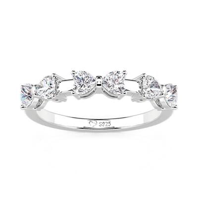 Jeulia Stackable Bow Ring for Women Sterling Silver