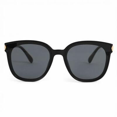 Leo Black Square Sunglasses