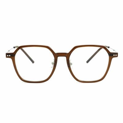 Aria Brown Geometric Glasses