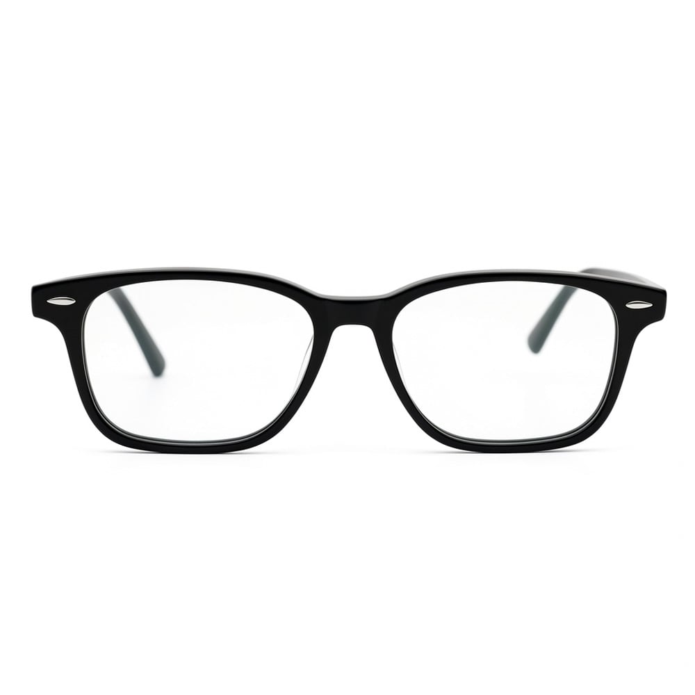Hughes Black Rectangle Glasses
