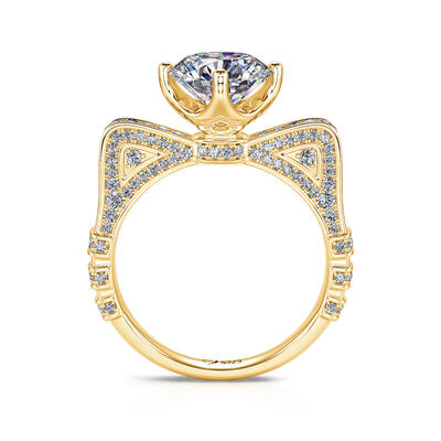 Jeulia "Wear a Wish" Cat Shank Round Cut Sterling Silver Ring