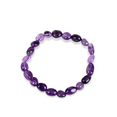 Jeulia "Serenity" Natural Amethyst Elastic Bracelet