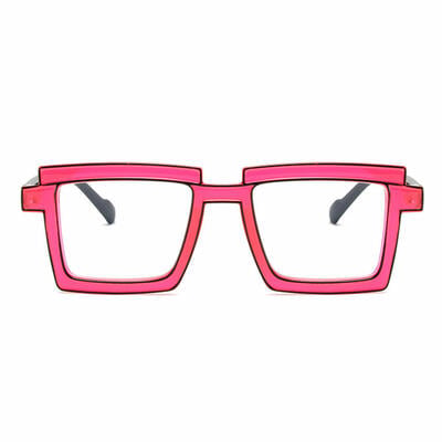 Flossie Pink Square Glasses
