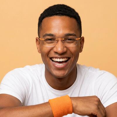 Dorothy Lunettes Rectangulaires Orange