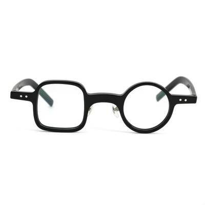 Curtis Schwarze Quadratische Runde Brille