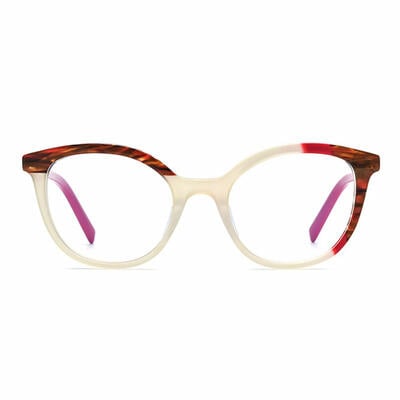 Chanty Beige Round Glasses