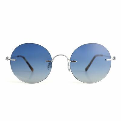 Stan Silver Round Sunglasses