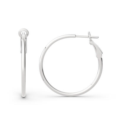 Jeulia Classic Sterling Silver Hoop Earrings