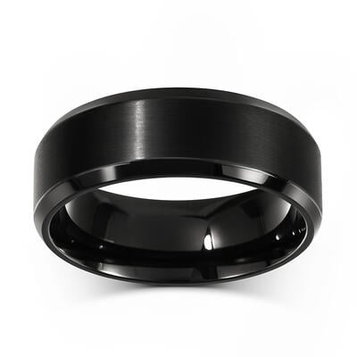 Jeulia Black Titanium Steel Men's Band