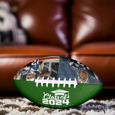 Personalized Football with Photo Added as a Gift to the Class of 2024