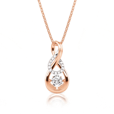 Jeulia Custom Infinity Dance Birthstone Necklace