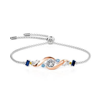 Jeulia Luna Astra Star and Moon Colorful Bracelet