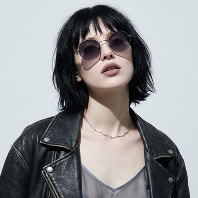 Benson Lunettes de soleil Rondes Grises