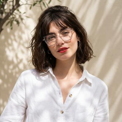 Modesty Transparente Cat Eye Brille
