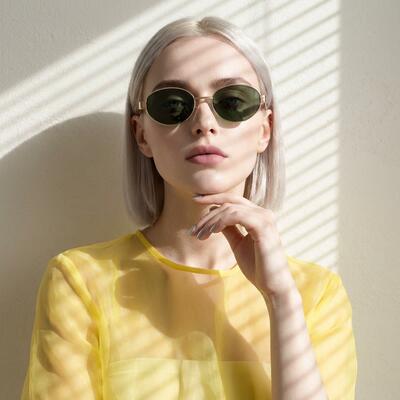 Ryan Lunettes de soleil Ovales Orées