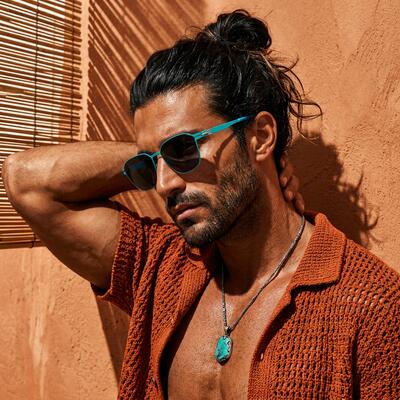 Benedict Blue Square Sunglasses