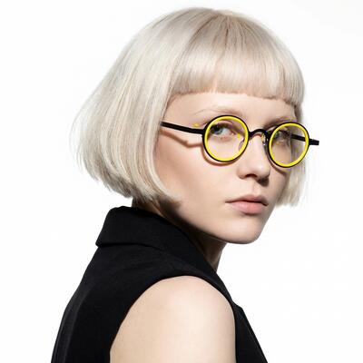 Horacee Lunettes Rondes Jaunes