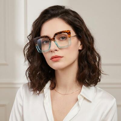 Leah Lunettes Carrées Marron