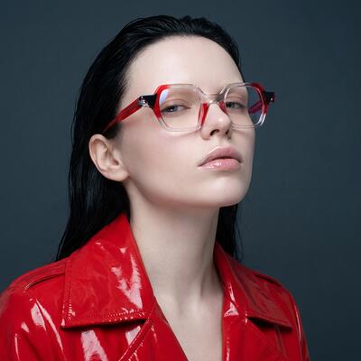 Penniy Lunettes Carrées Rouges